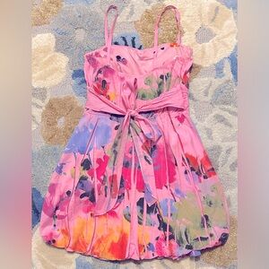 La Scala Strappy Floral Bubble Skirt Mini Dress. TB3